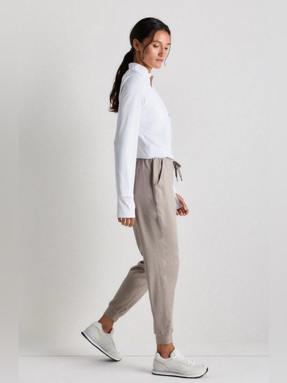 Quince Flowknit Mid-Rise Joggers • New without tags • athleisure cozy soft • S